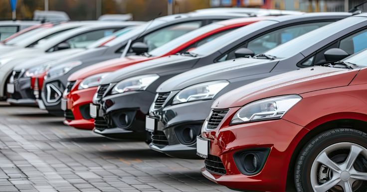 A lineup of cars available from Auto Mercy